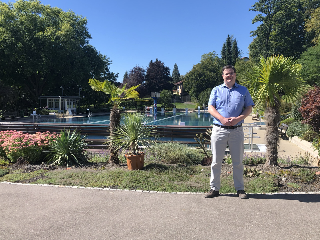 Eberhard Keller im Höhenfreibad von Ebersbach