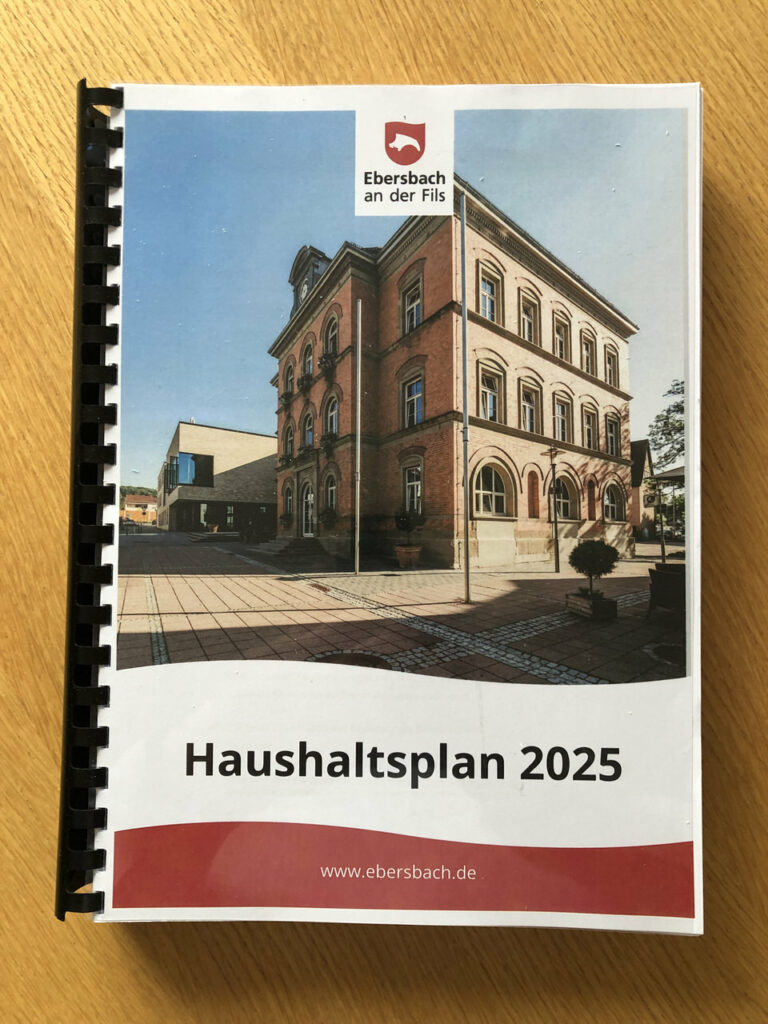 Der Haushaltsplan von Ebersbach, Titelseite